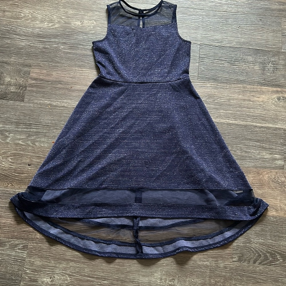 Girls Ally B Sparkle High Low Dress Sz 12